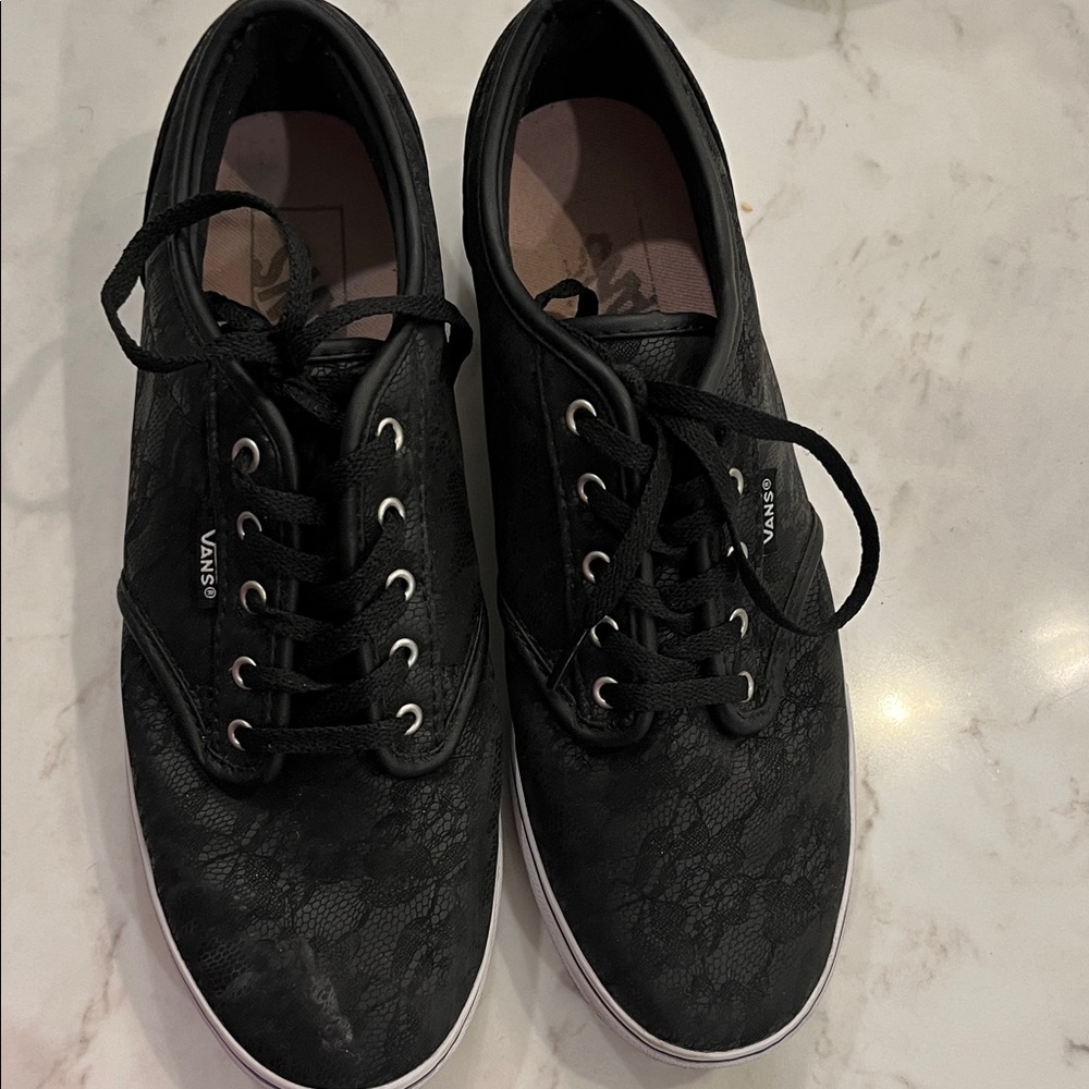 Vans Black Lace-Patterned Sneakers
